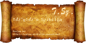 Téglás Szibilla névjegykártya